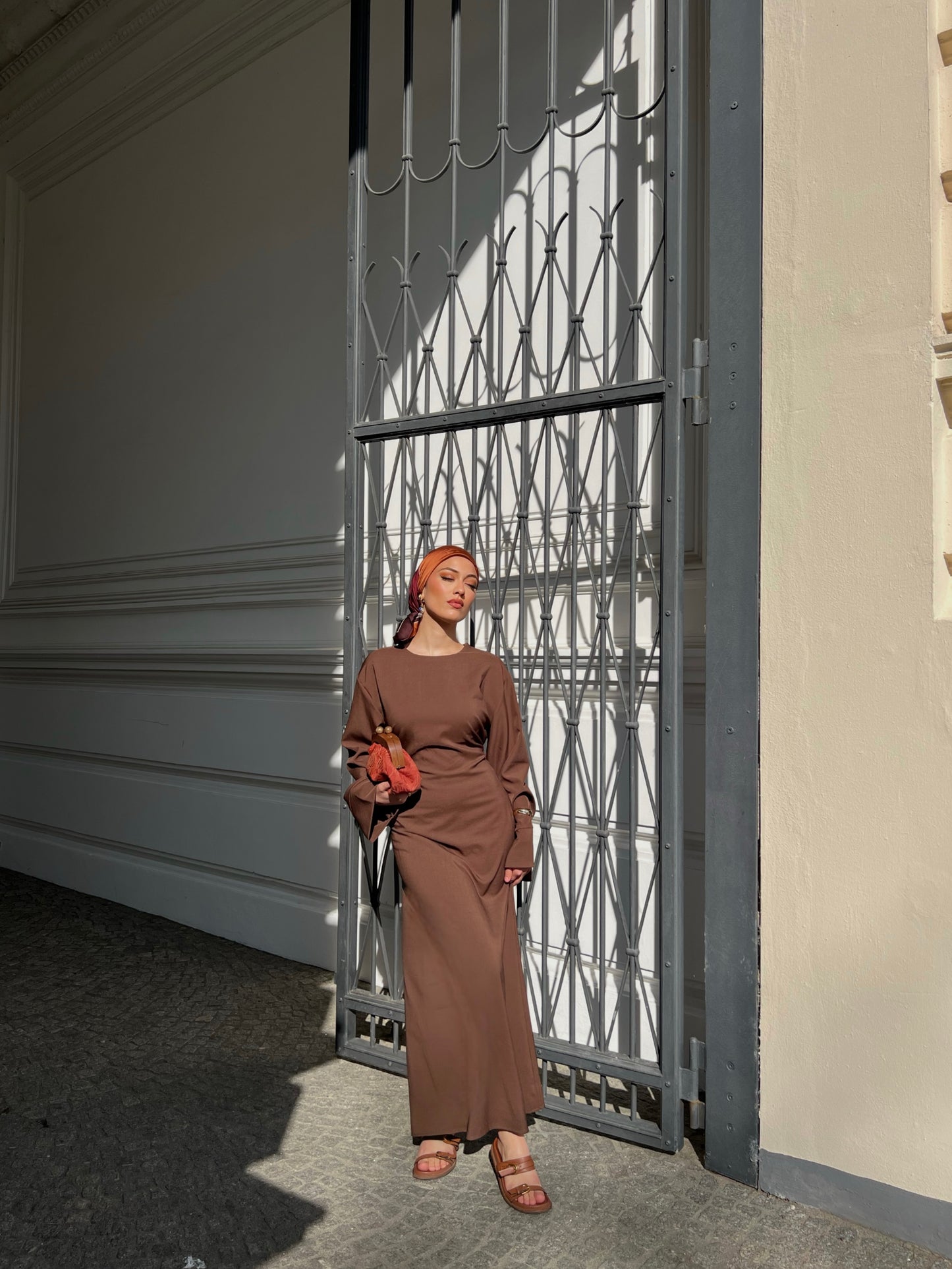 Vibe Maxikleid in Braun