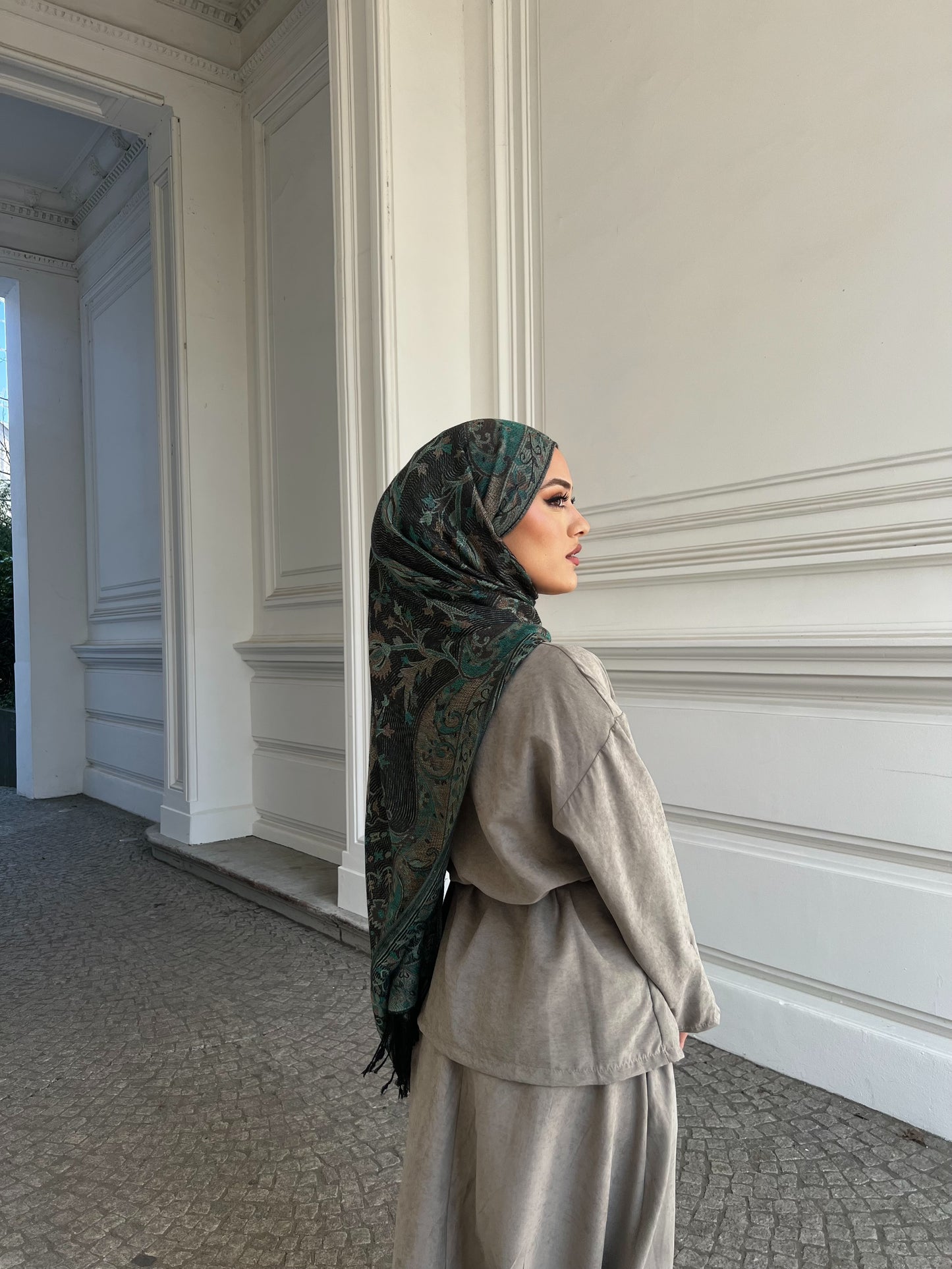 Pashmina olive luxe