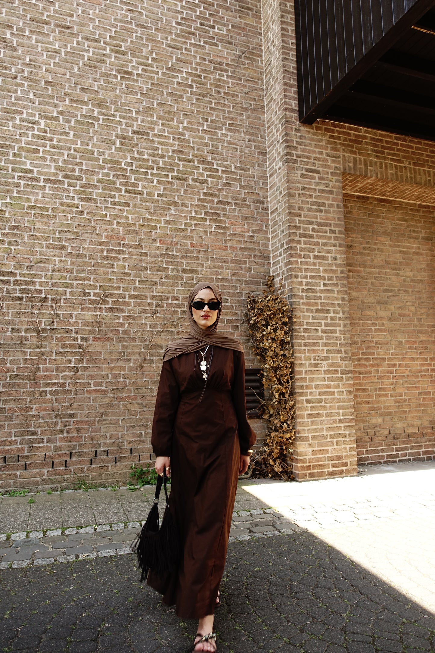 Ruya Maxikleid in braun