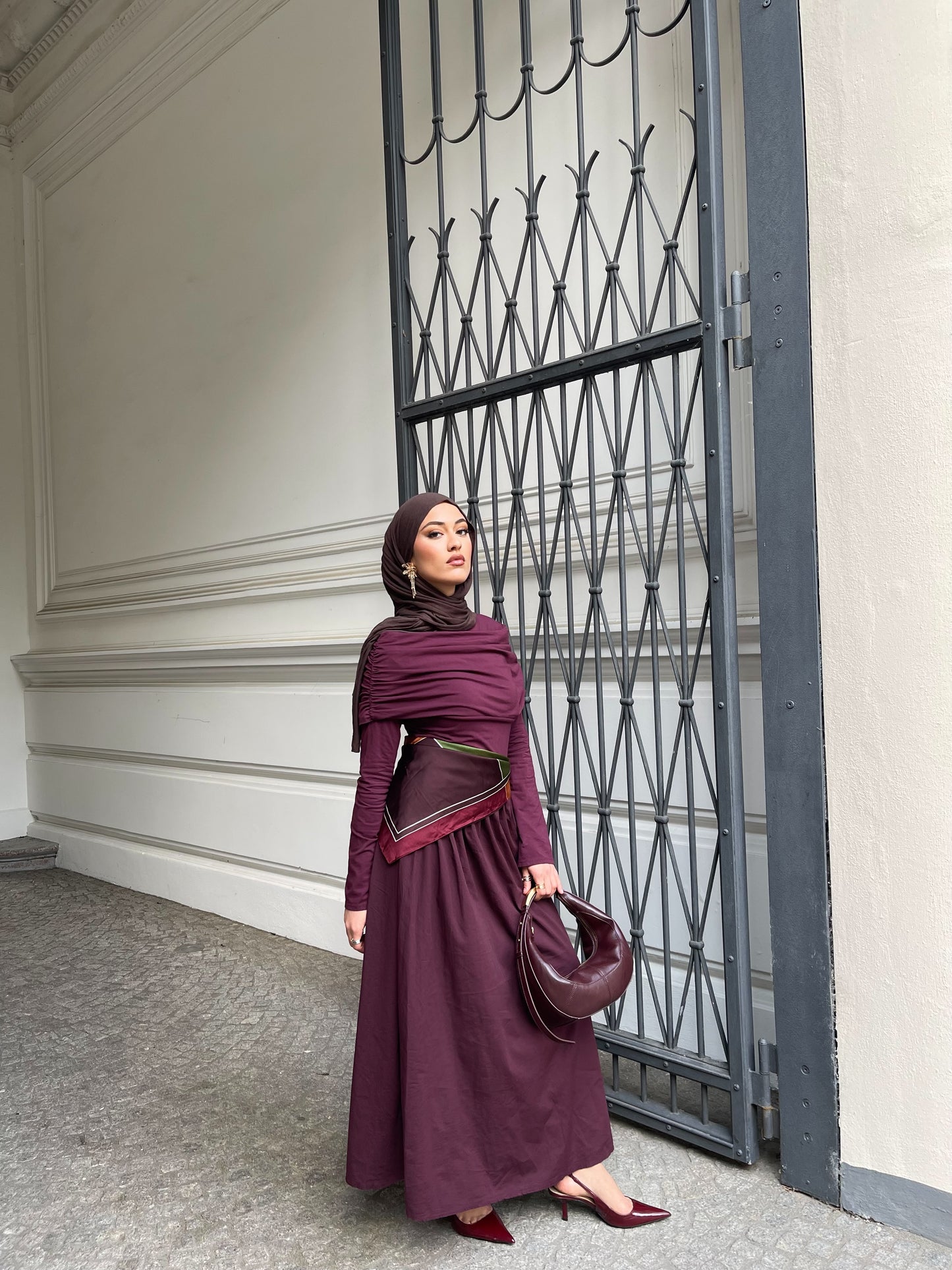 Princess Kleid in Bordeaux