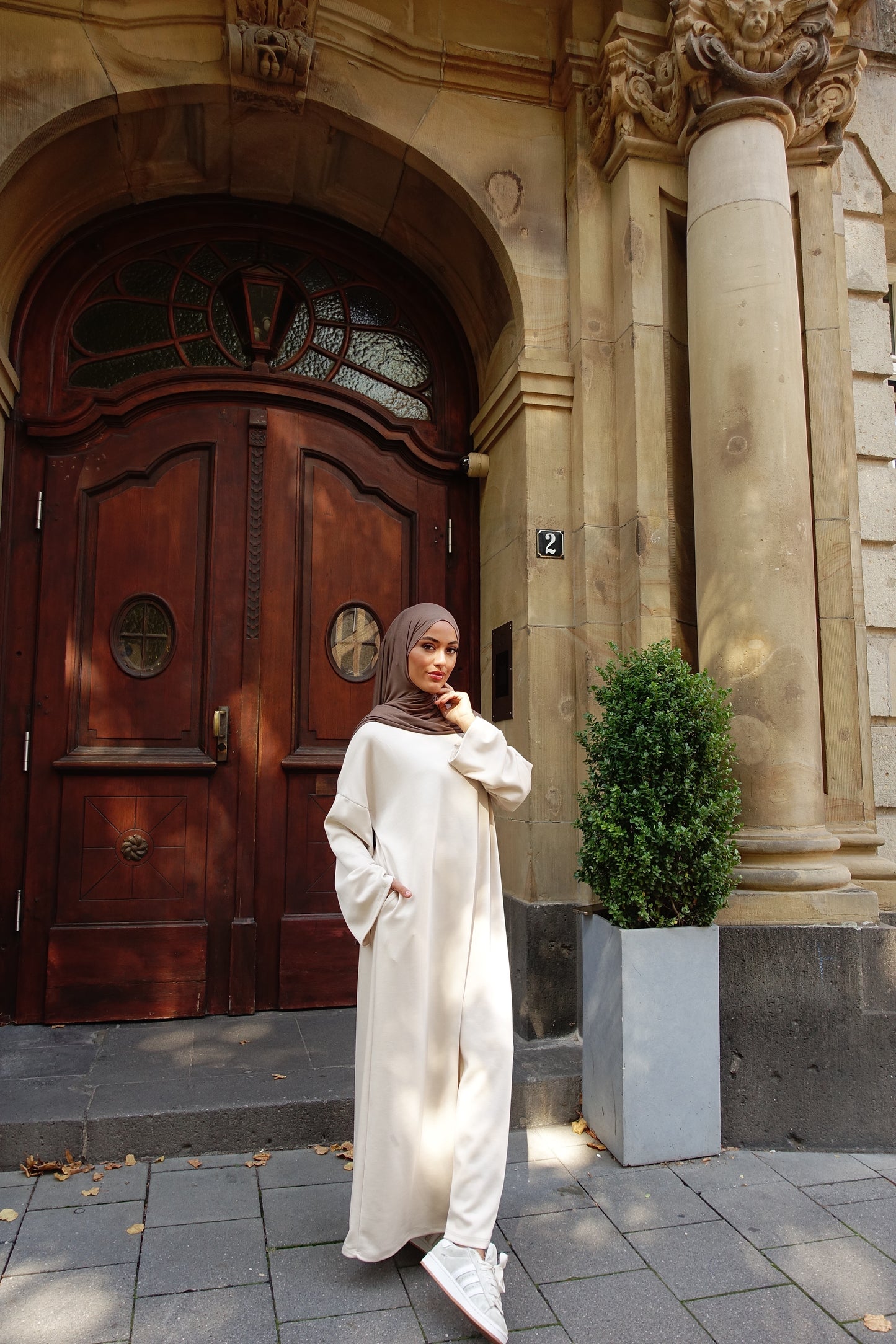Sweater Maxikleid in creme