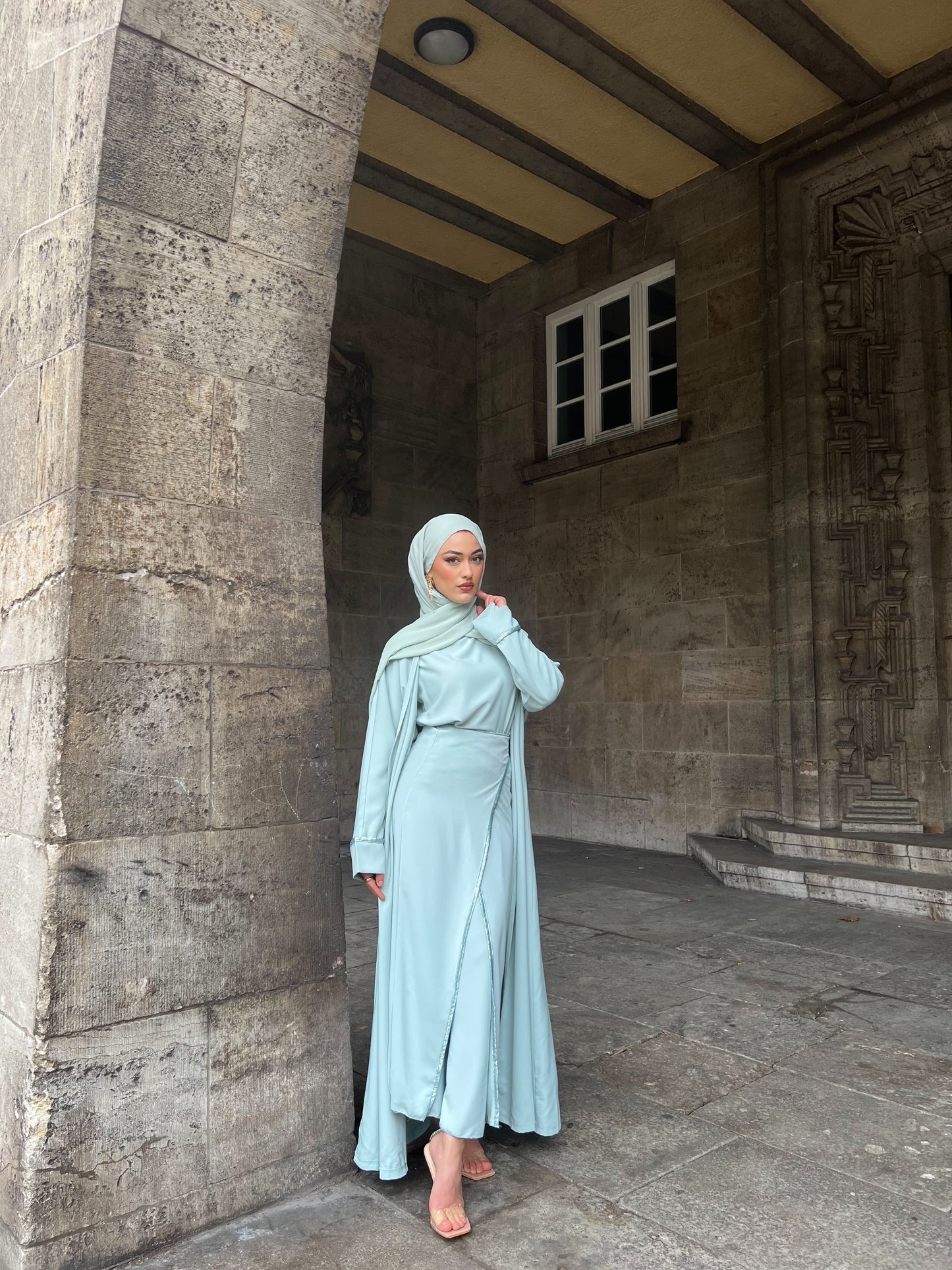 Euphoria Abaya in Mint