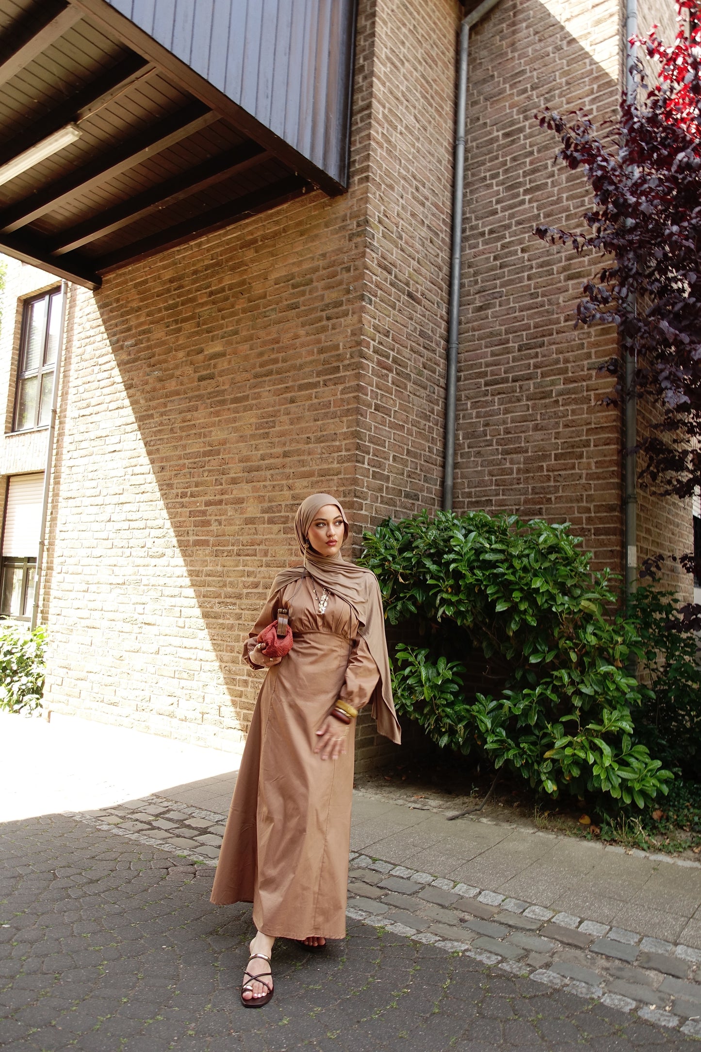 Ruya Maxikleid in camel