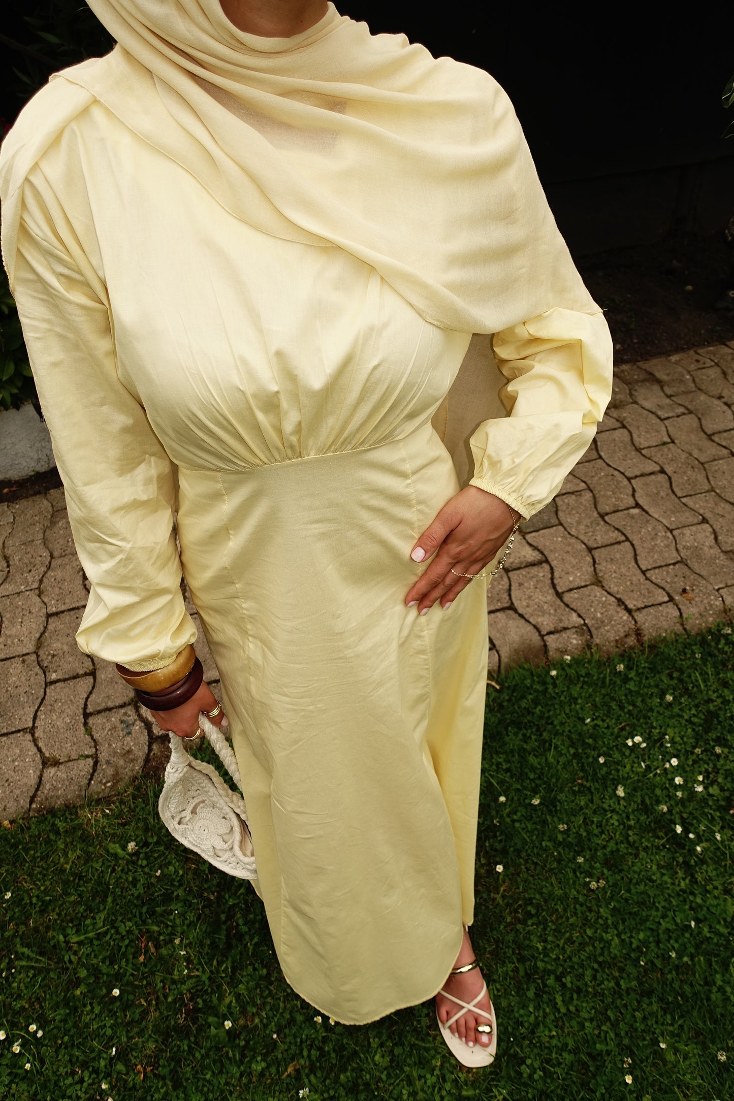 Ruya Maxikleid in buttergelb