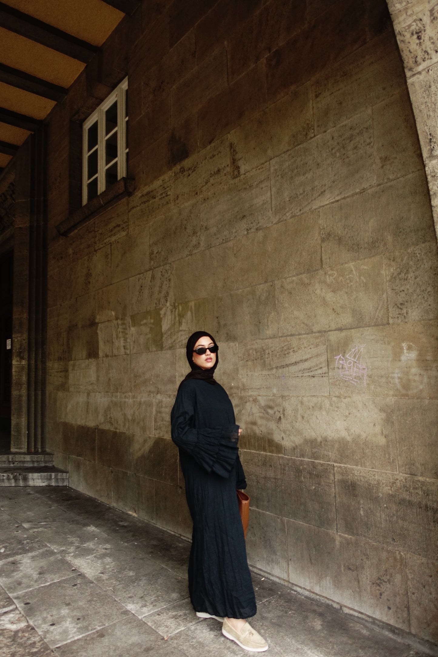 Sahara Maxikleid in schwarz