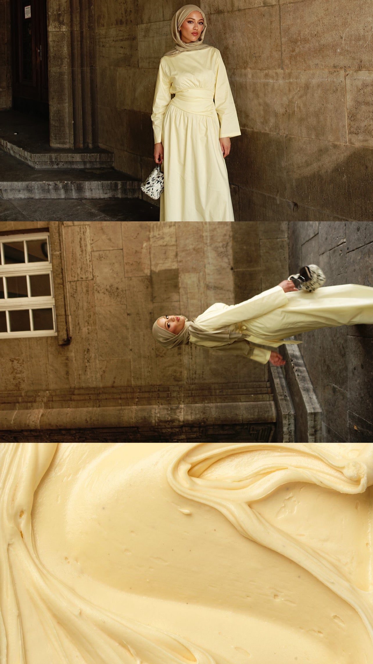 Aura Maxikleid in buttergelb