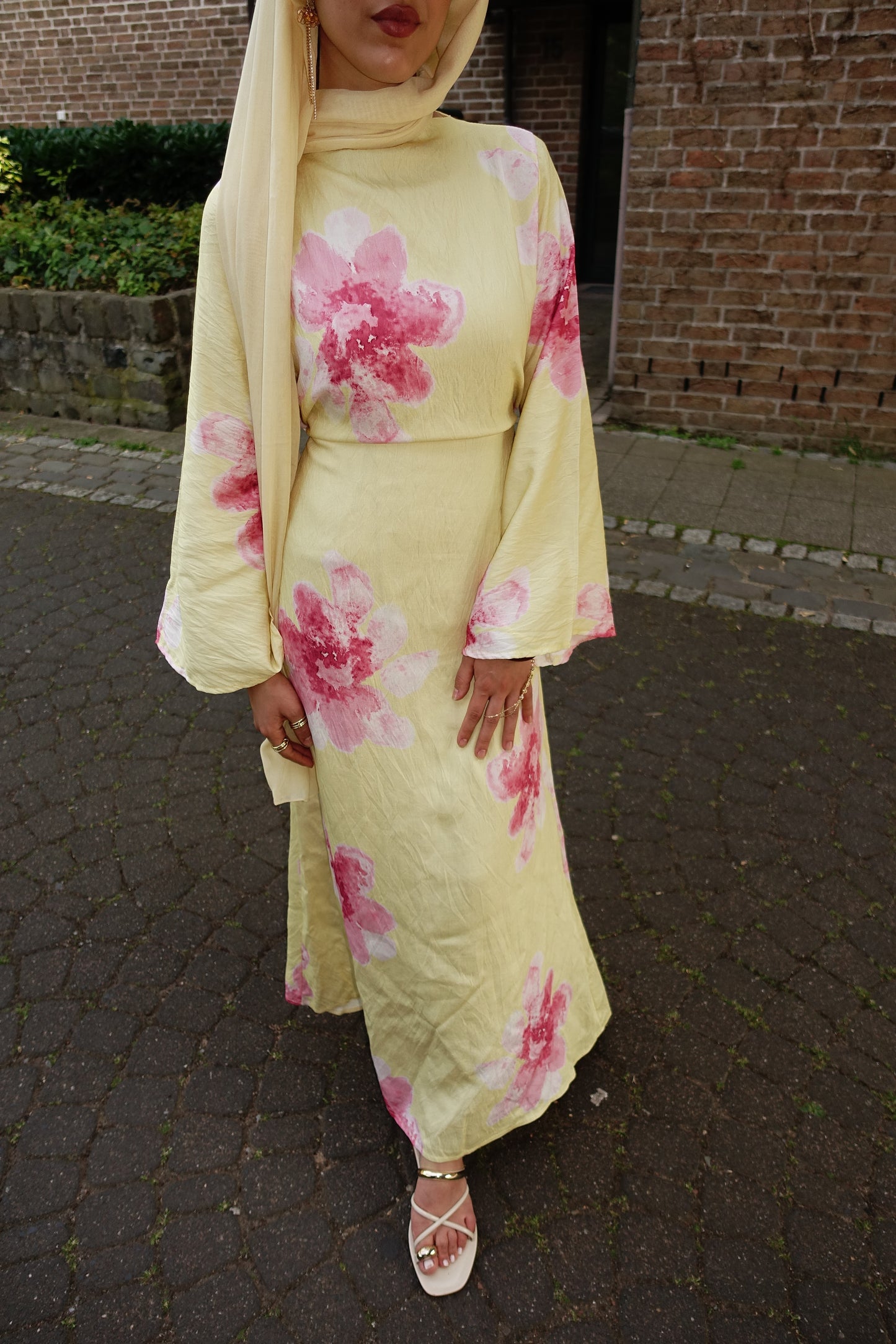 Liya Maxikleid in buttergelb