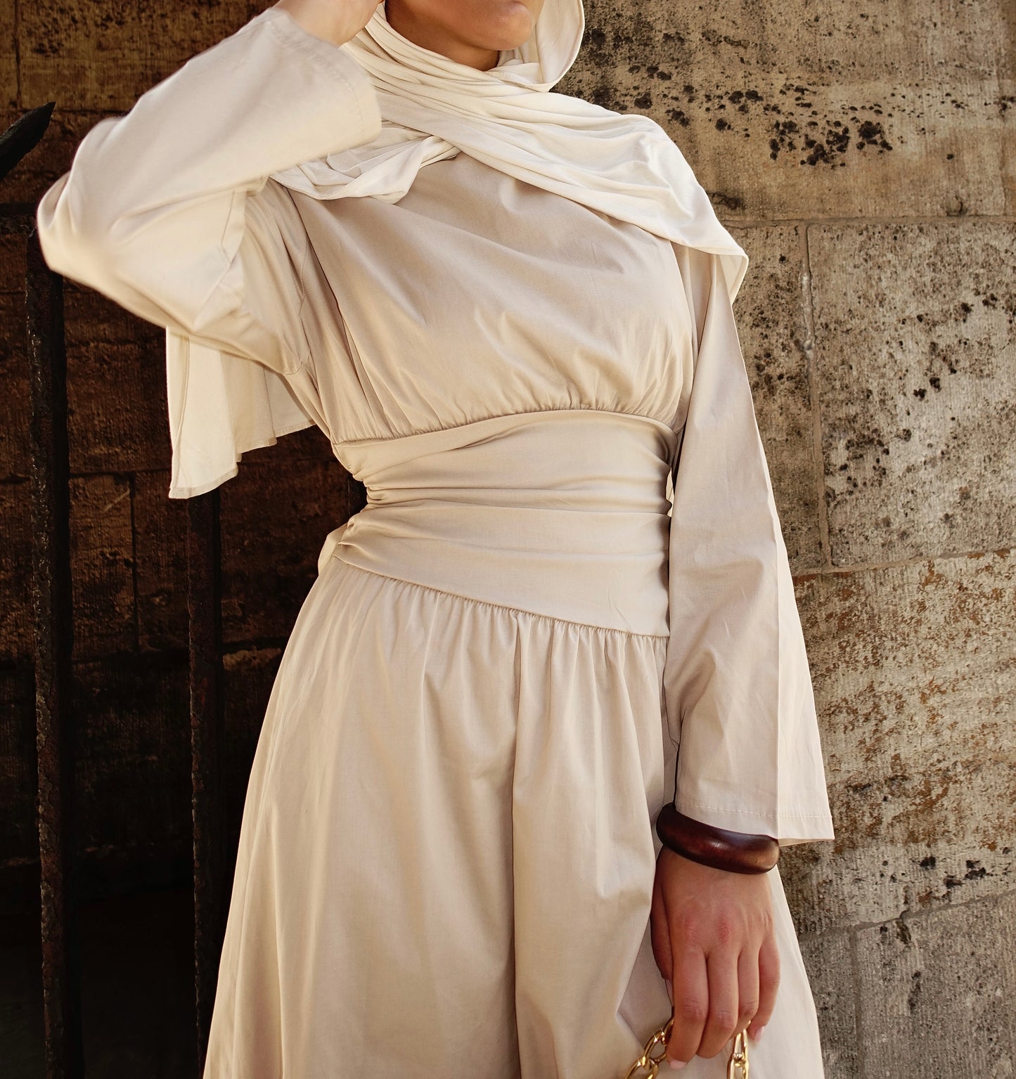 Aura Maxikleid in beige