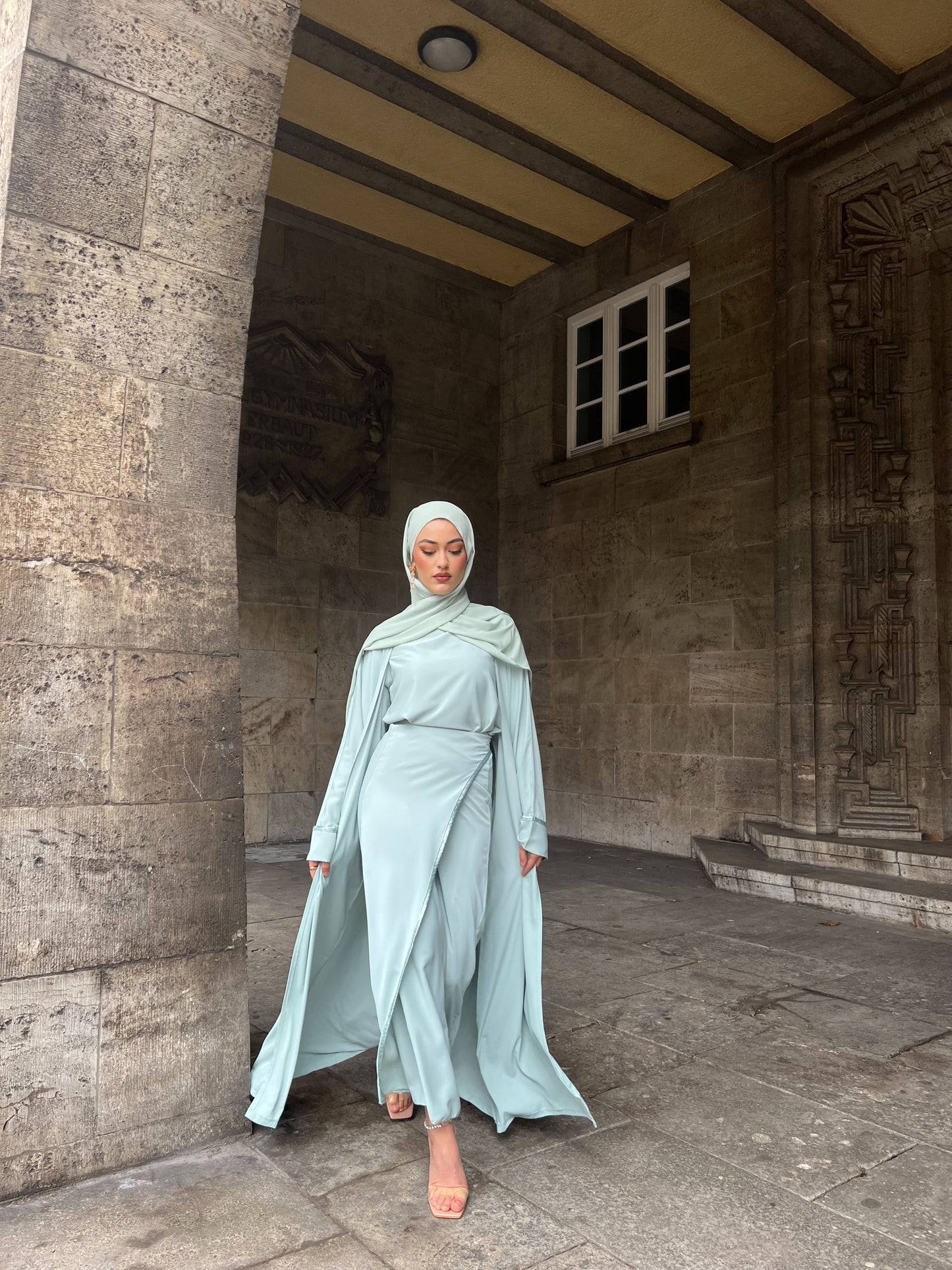 Euphoria Abaya in Mint
