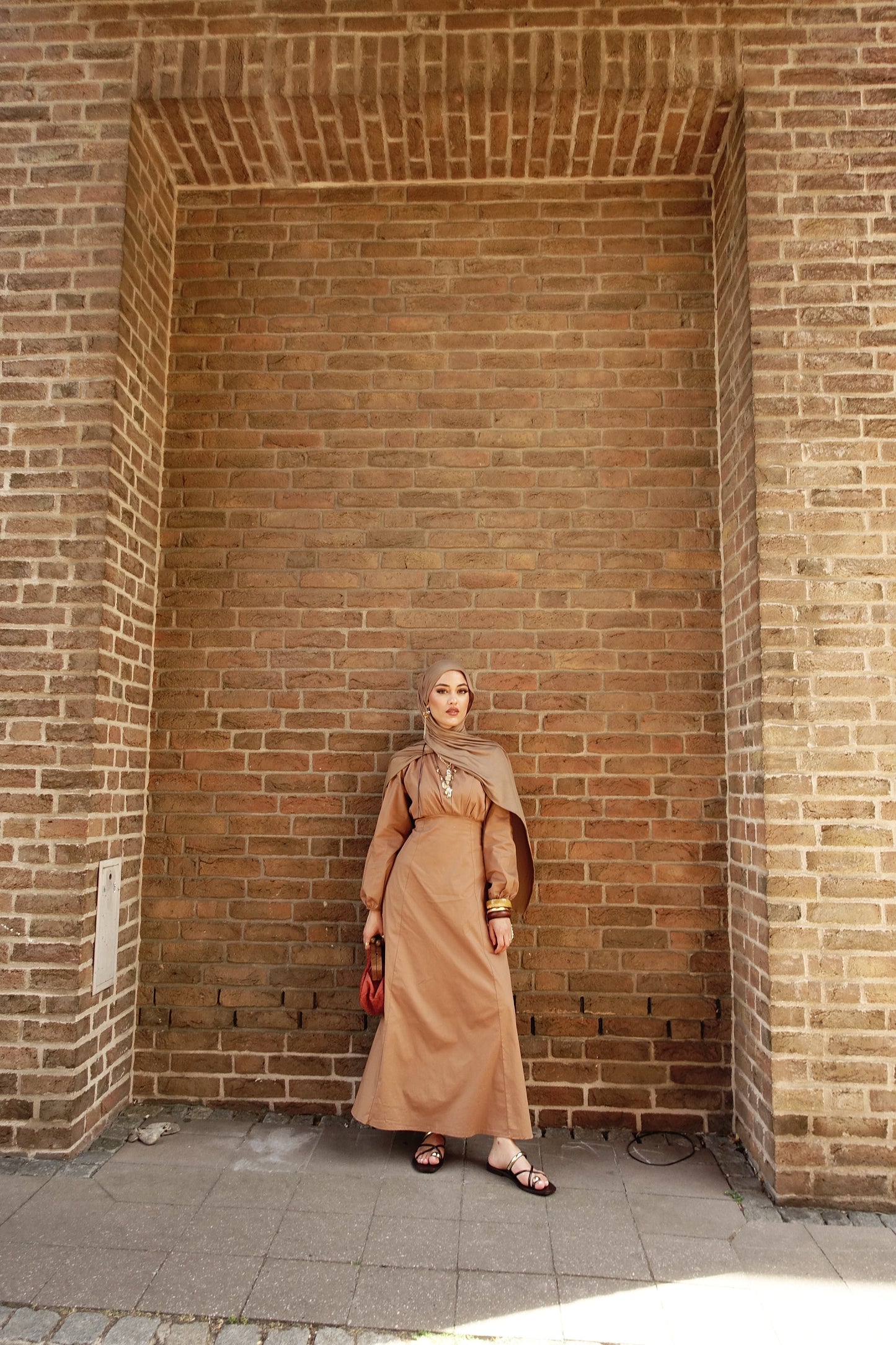 Ruya Maxikleid in camel
