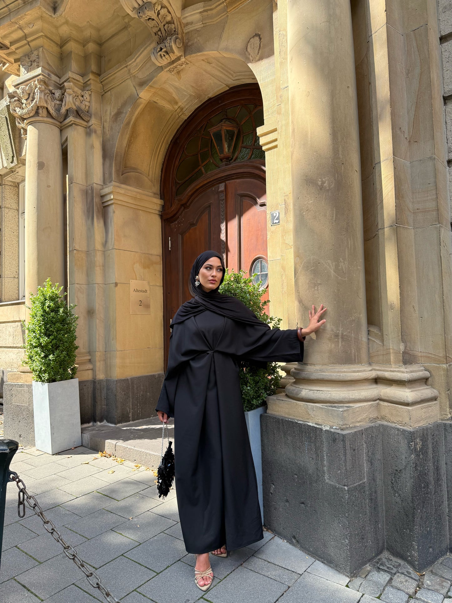Peri Maxikleid in schwarz