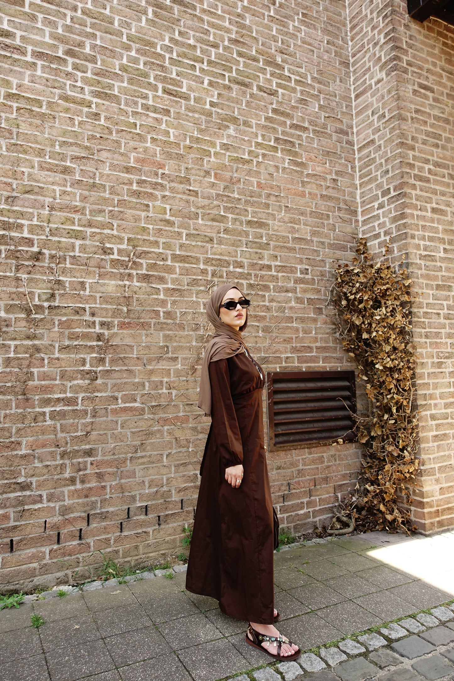 Ruya Maxikleid in braun