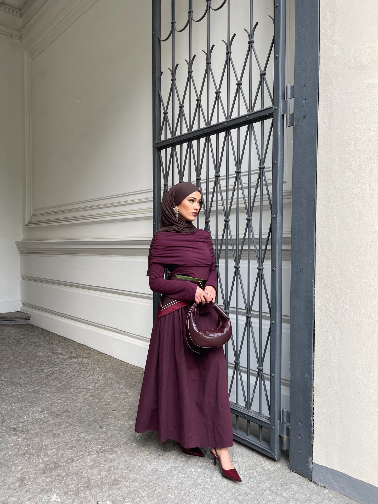 Princess Kleid in Bordeaux