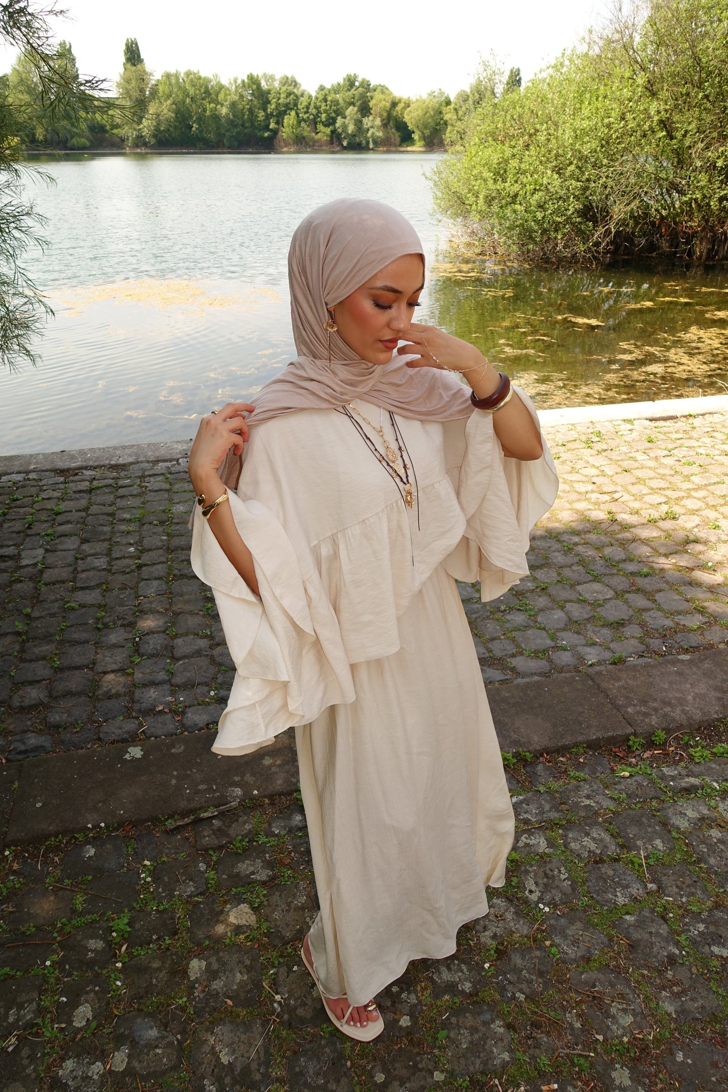 Nura Zweiteiler in creme