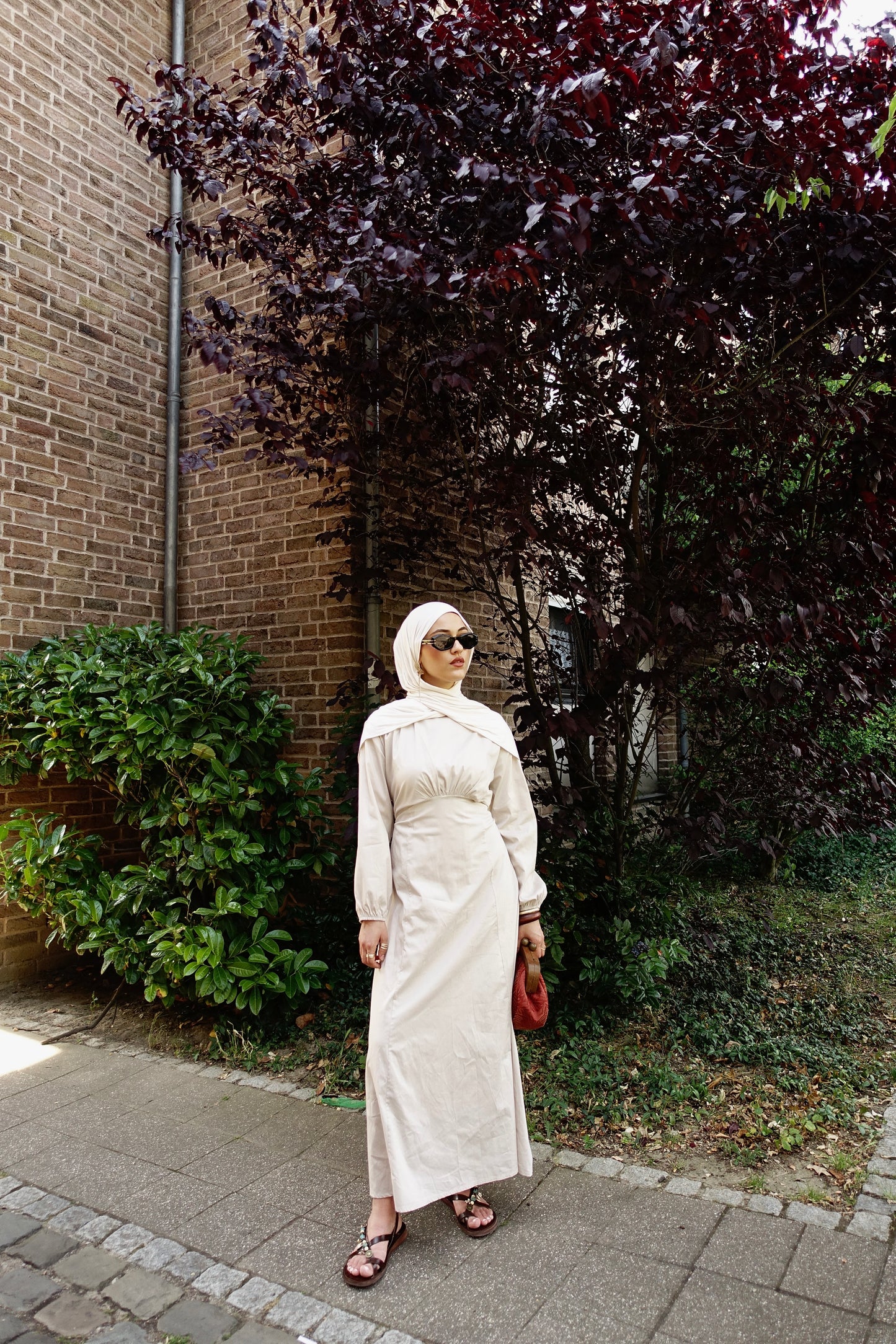 Ruya Maxikleid in beige