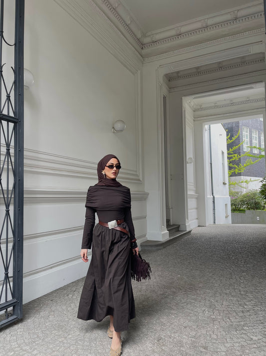 Princess Kleid in braun