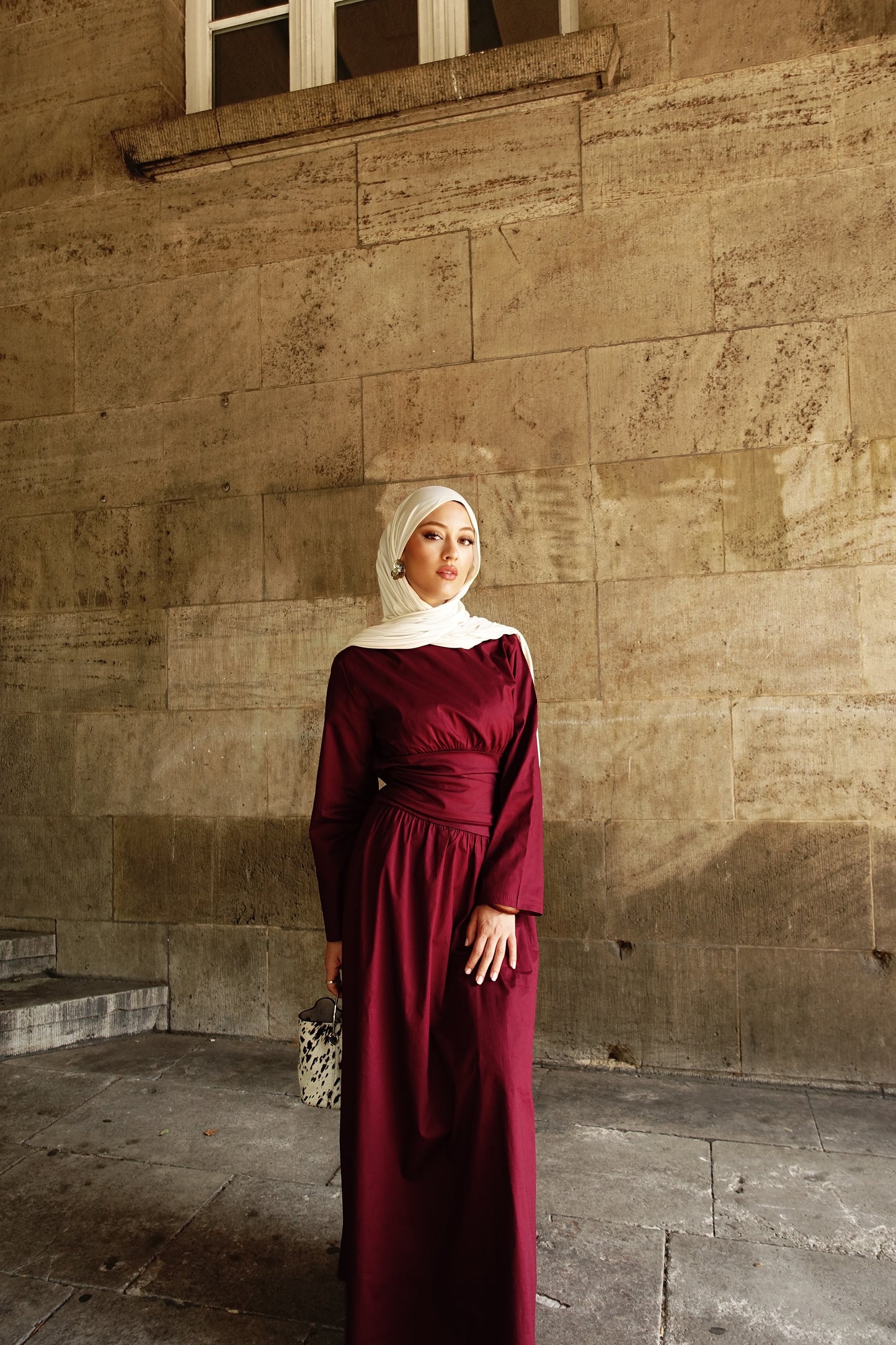 Aura Maxikleid in bordeaux