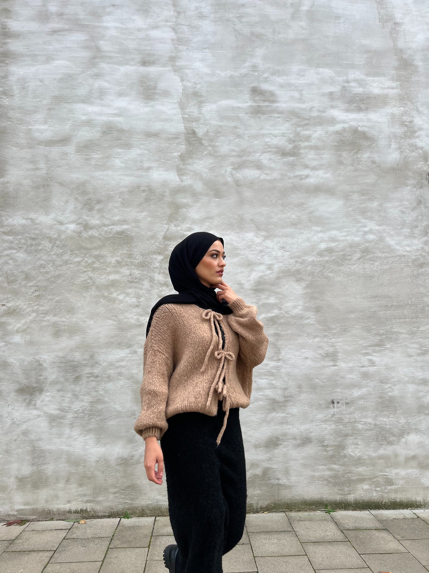 Bo Strickjacke in Camel