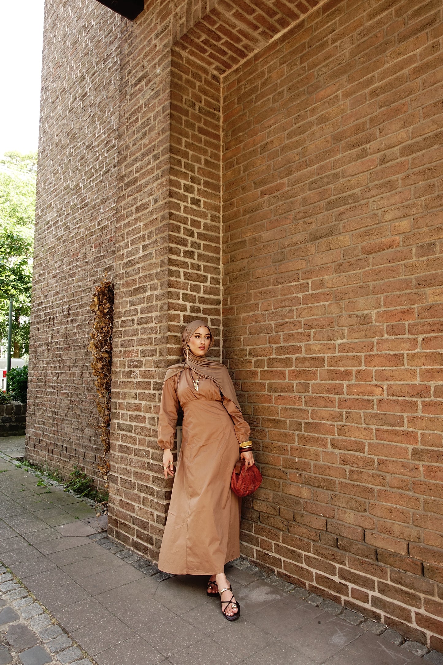 Ruya Maxikleid in camel