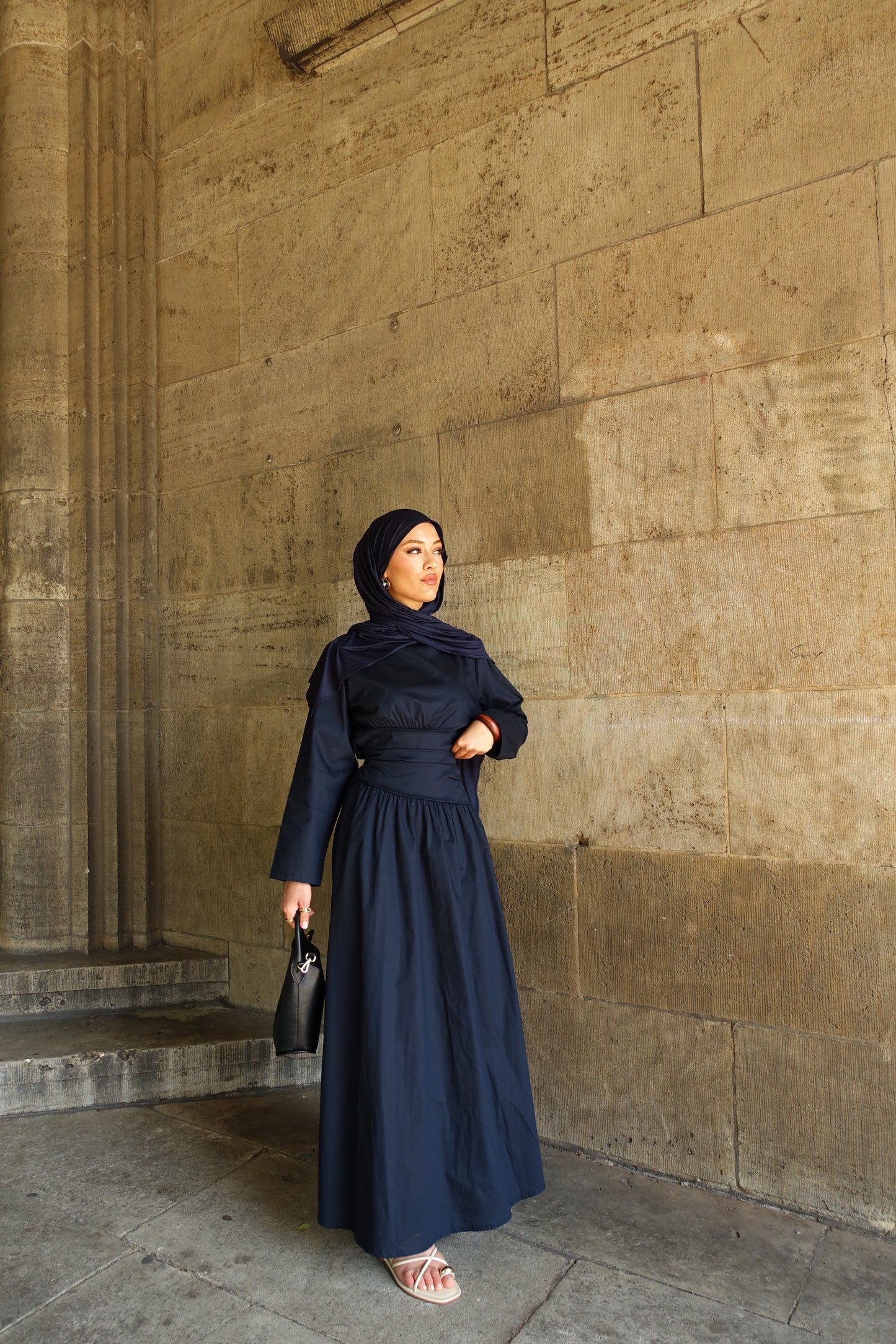 Aura Maxikleid in navy
