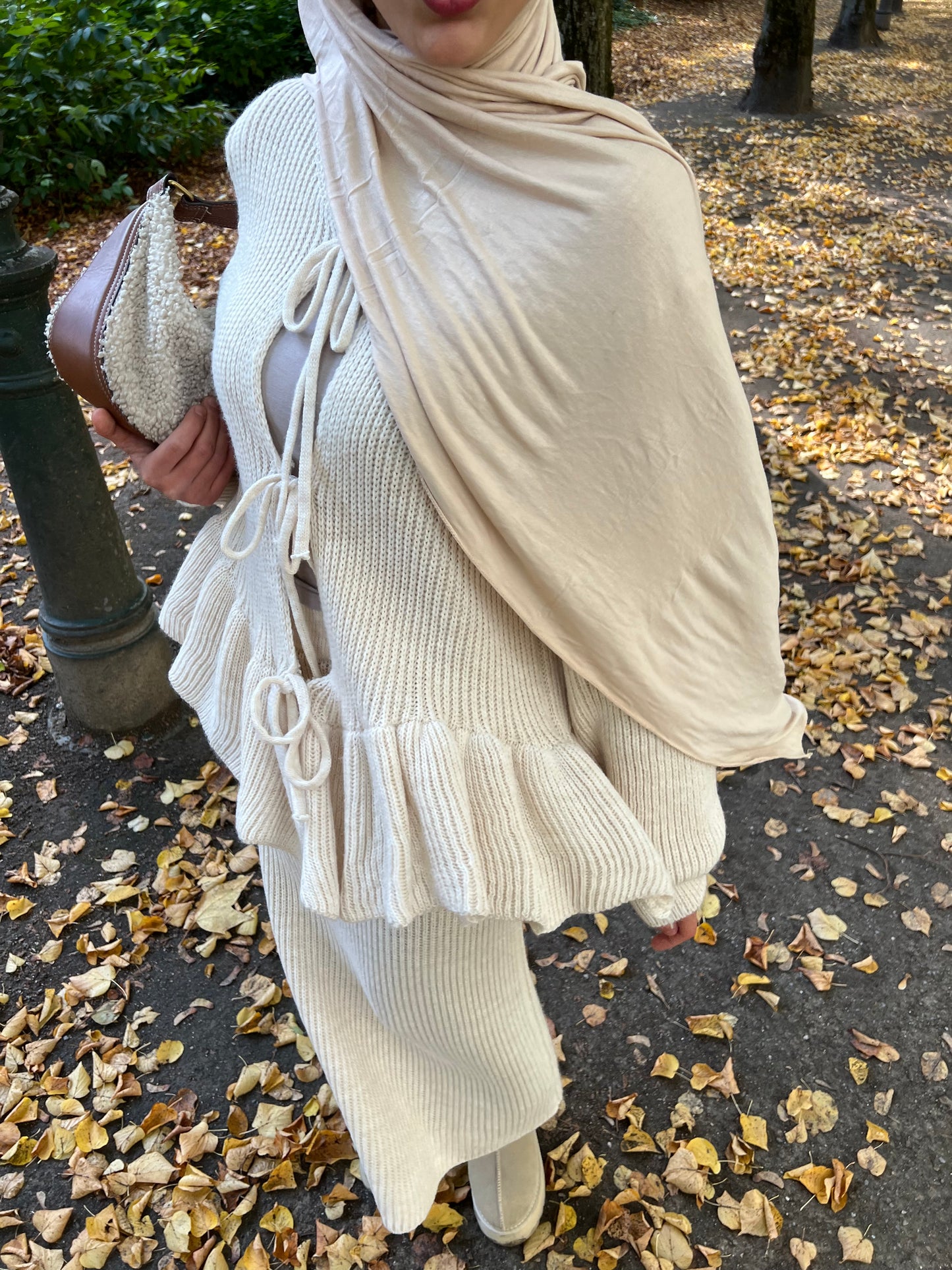 Strickzweiteiler Flora in Creme