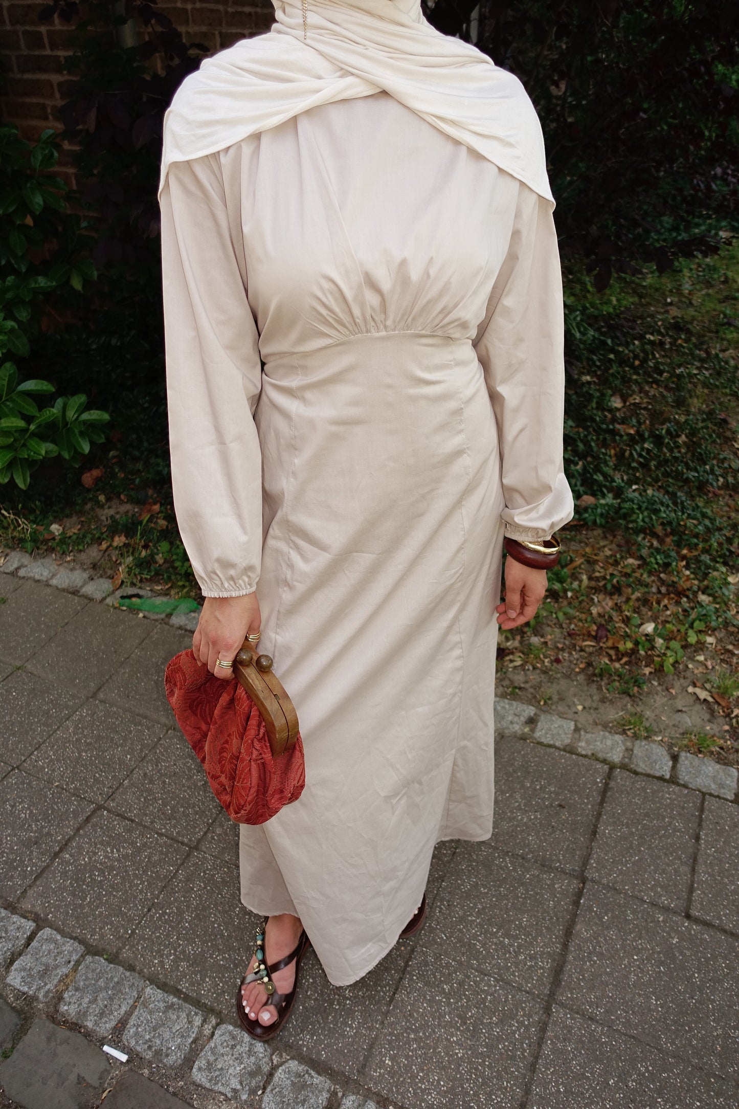 Ruya Maxikleid in beige