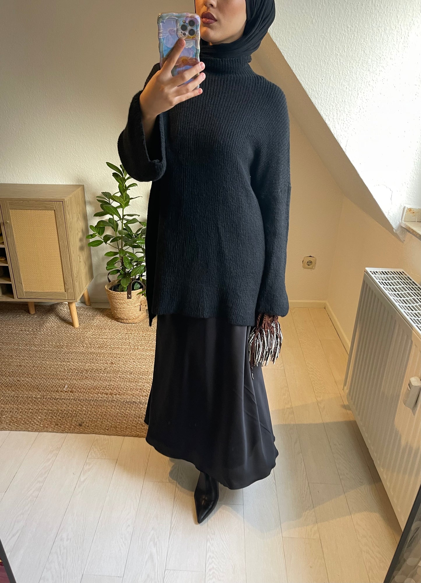 Basic Pullover in Schwarz