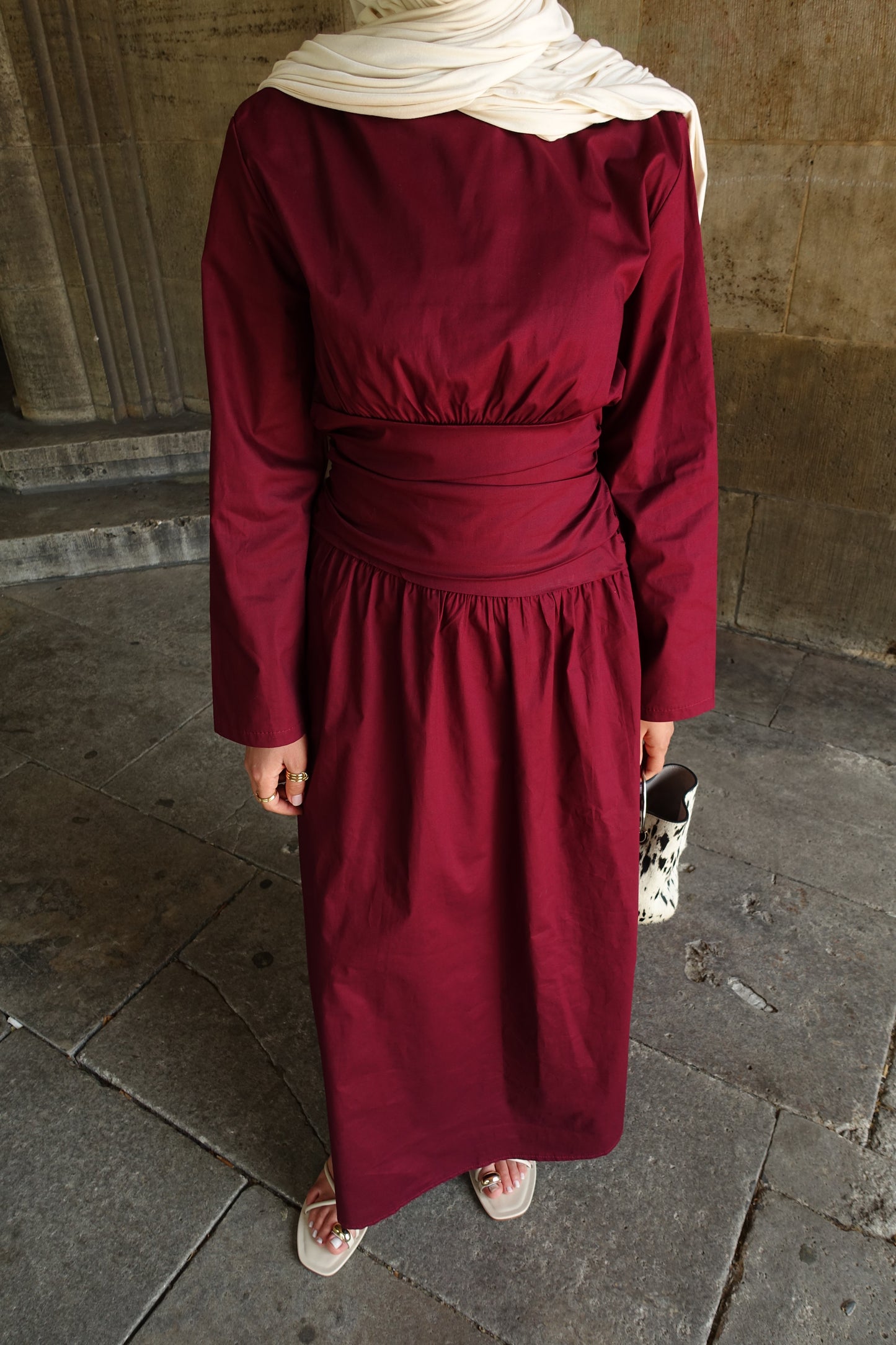 Aura Maxikleid in bordeaux