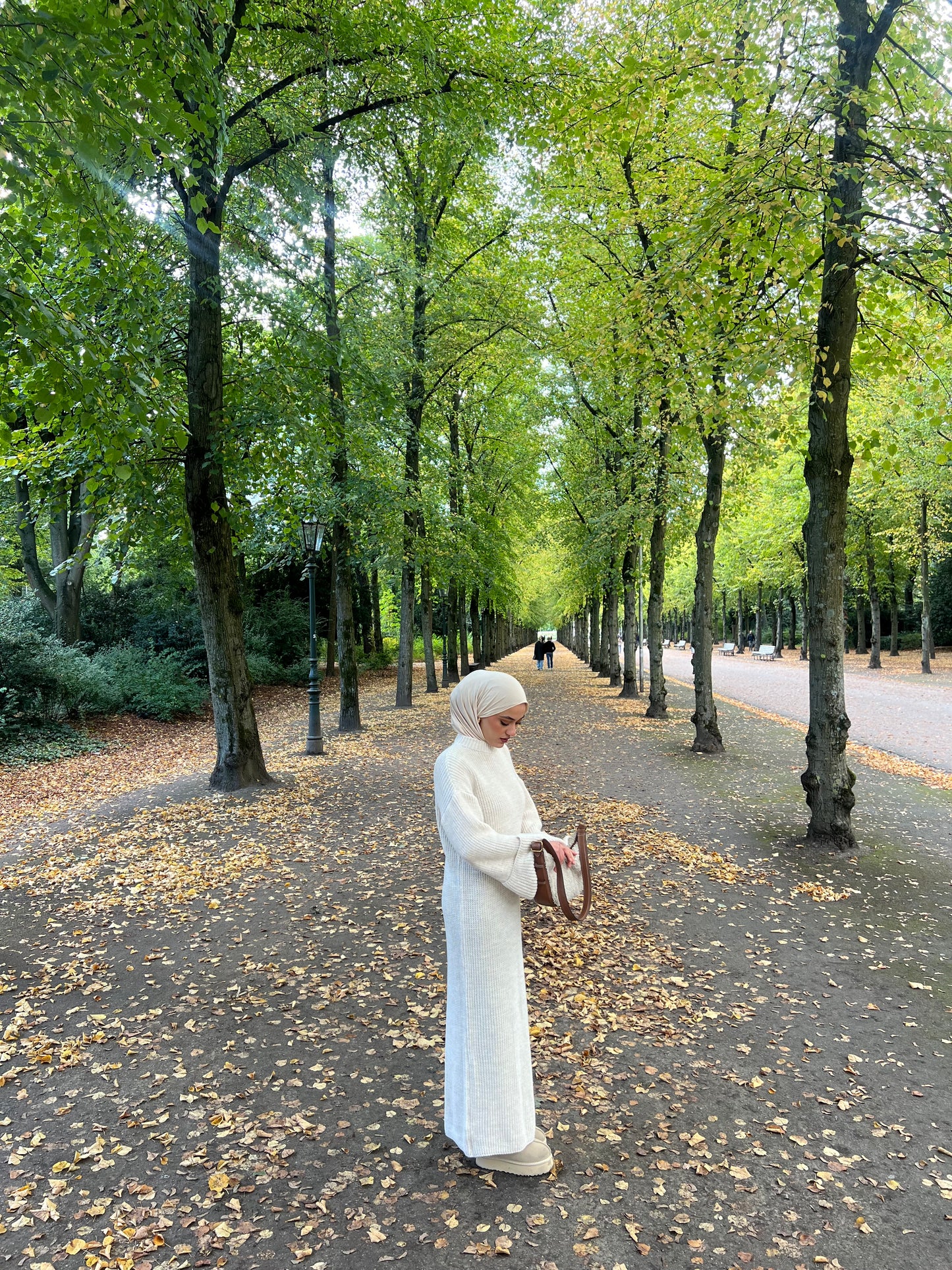 Maxi Strickkleid in Creme