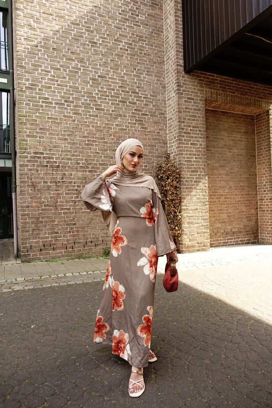 Liya Maxikleid in taupe