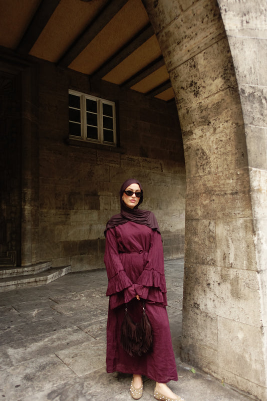 Sahara Maxikleid in bordeaux