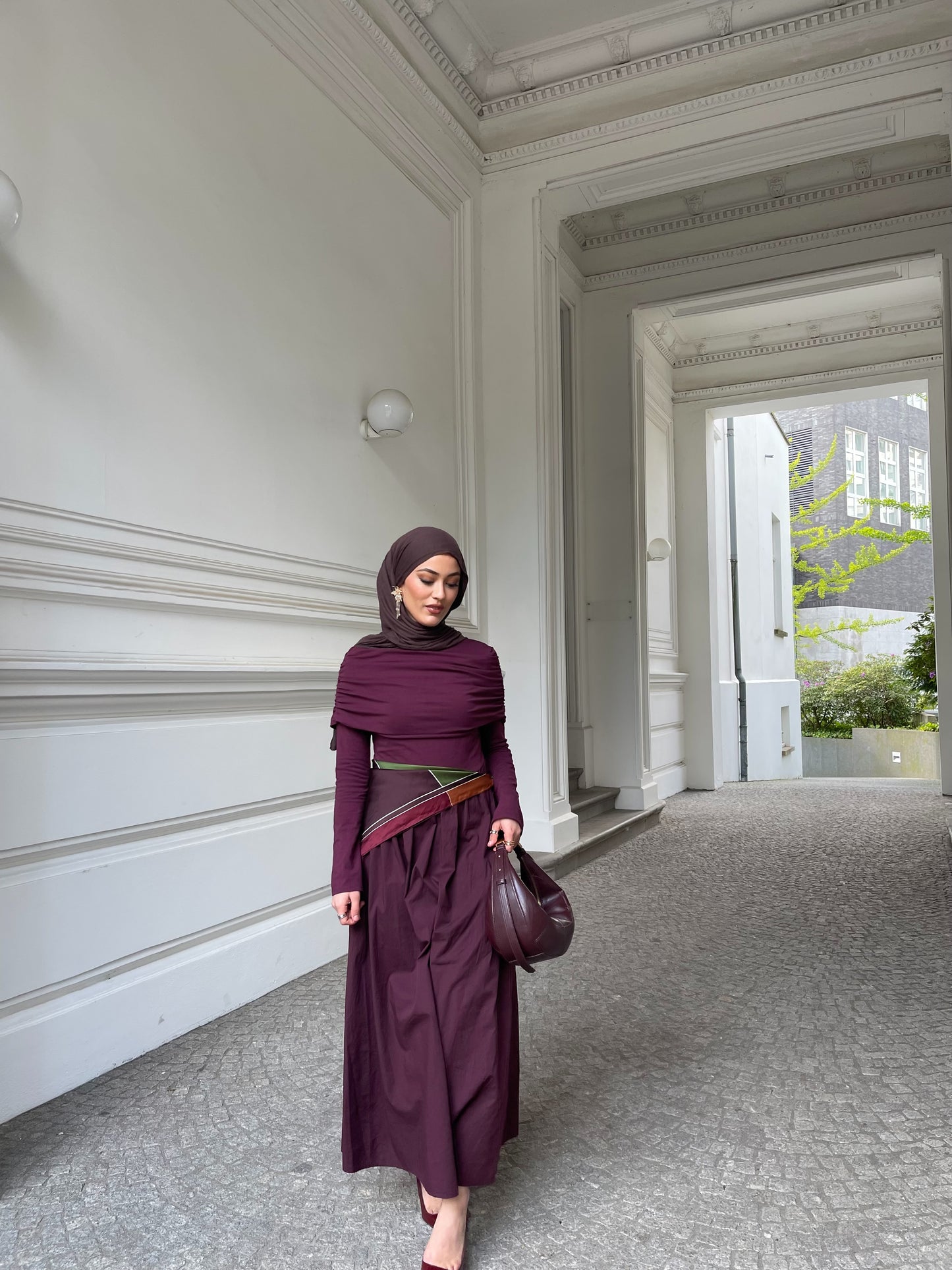 Princess Kleid in Bordeaux