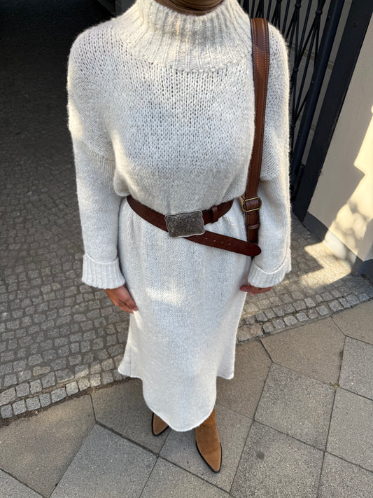 Strickkleid in creme