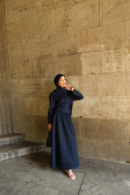 Aura Maxikleid in navy