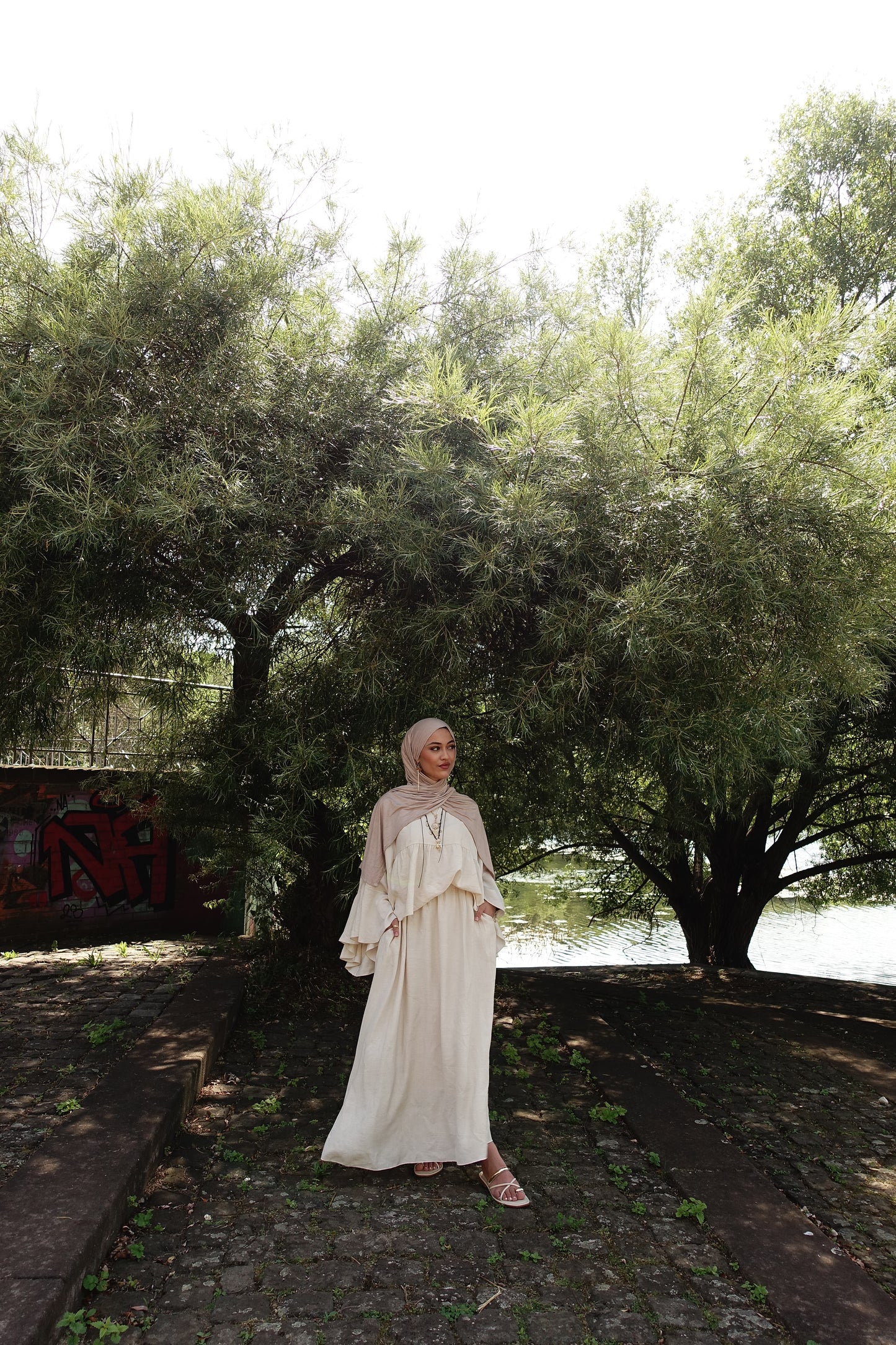 Nura Zweiteiler in creme