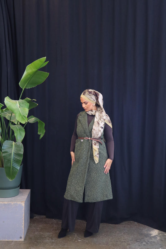 Lamiya weste in grün