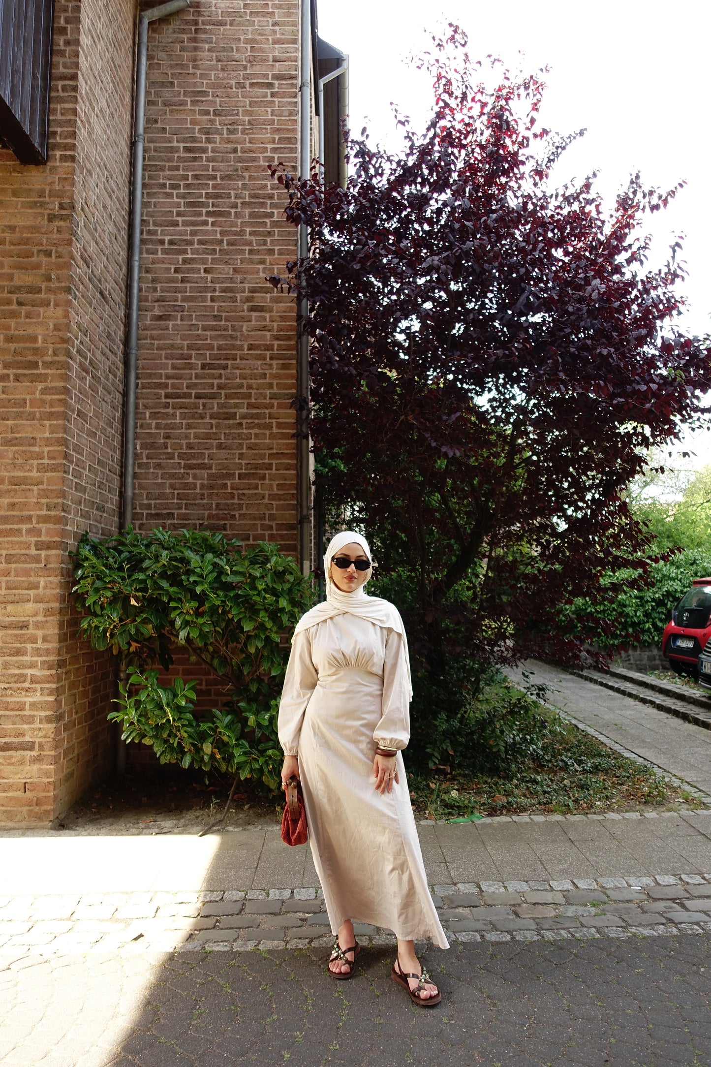 Ruya Maxikleid in beige