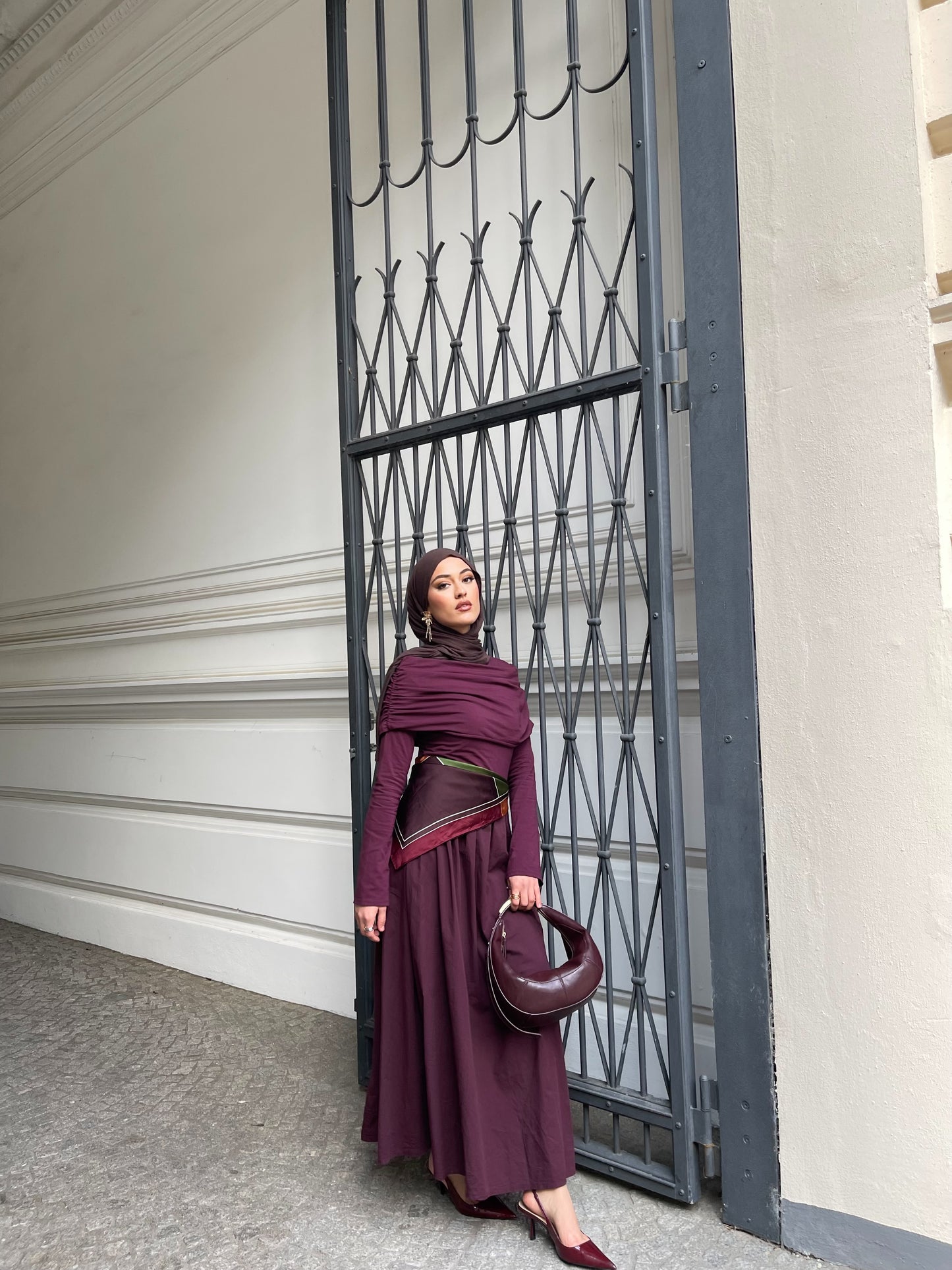 Princess Kleid in Bordeaux