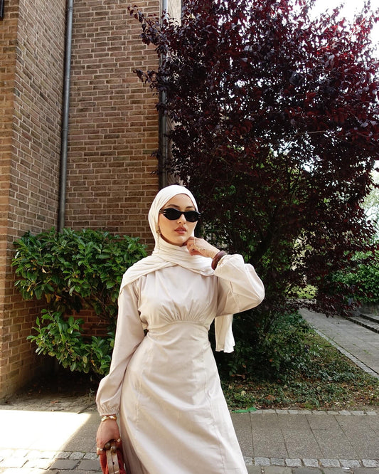 Ruya Maxikleid in beige