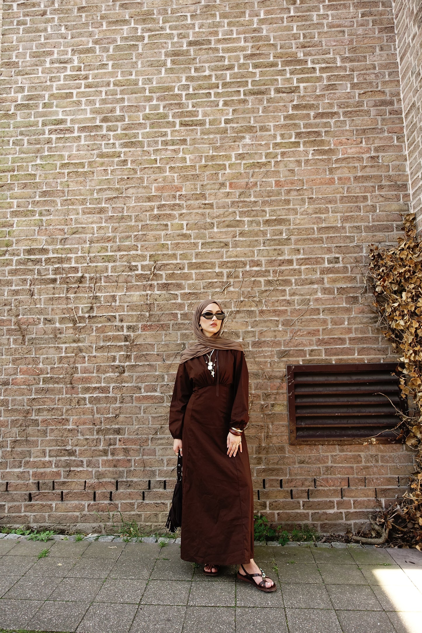 Ruya Maxikleid in braun