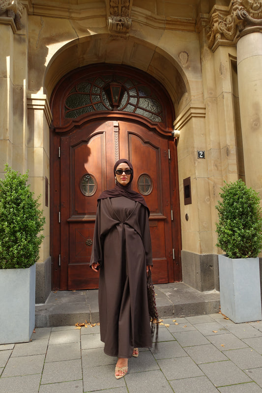 Peri maxikleid in braun