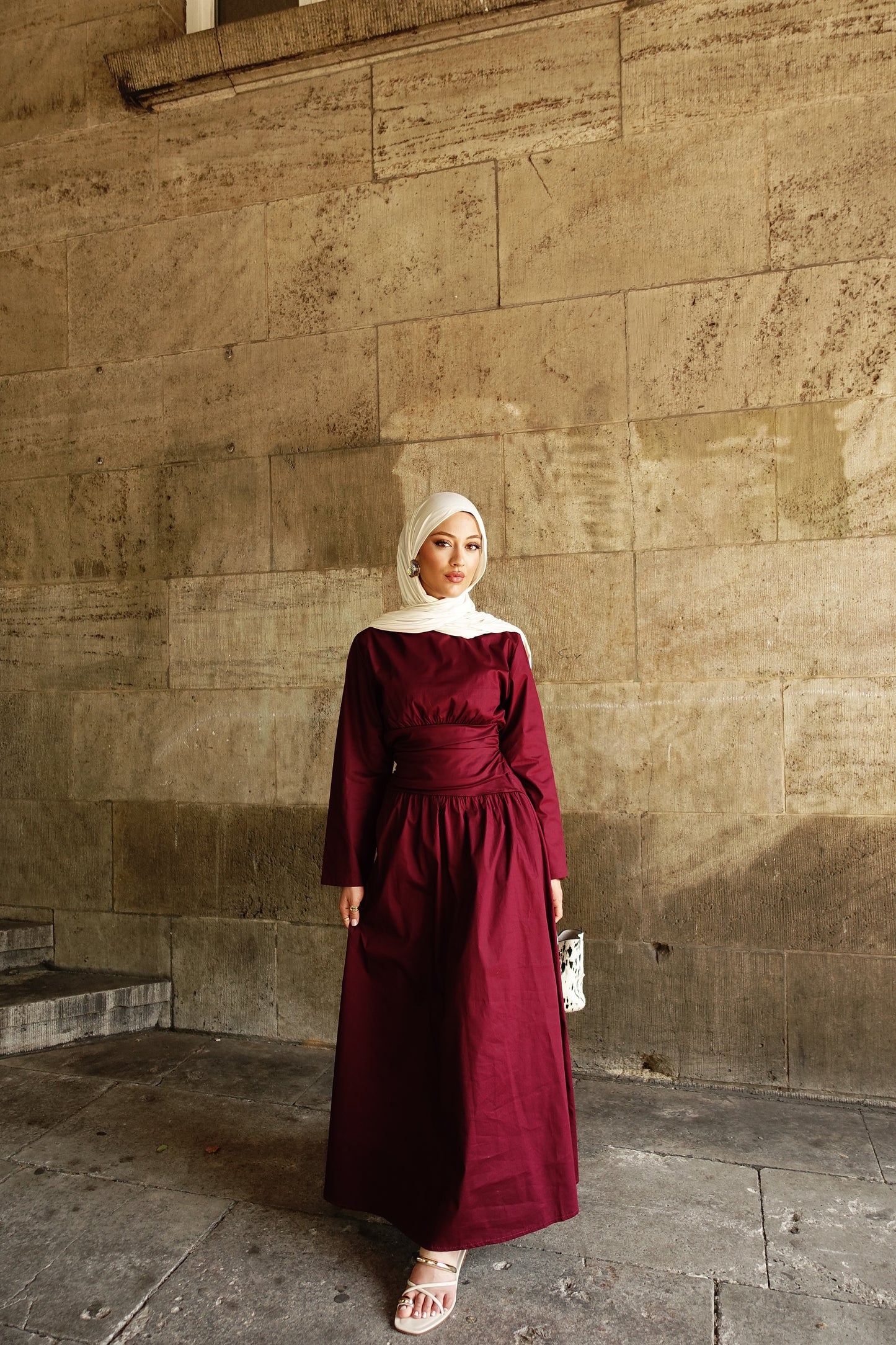 Aura Maxikleid in bordeaux