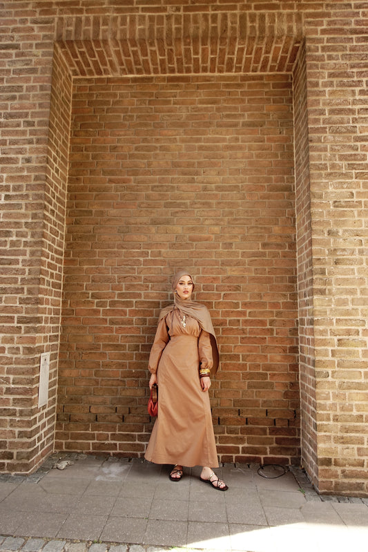 Ruya Maxikleid in camel