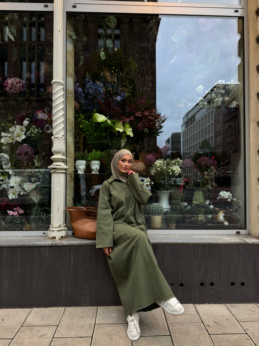 Cappadocia Maxikleid in olive