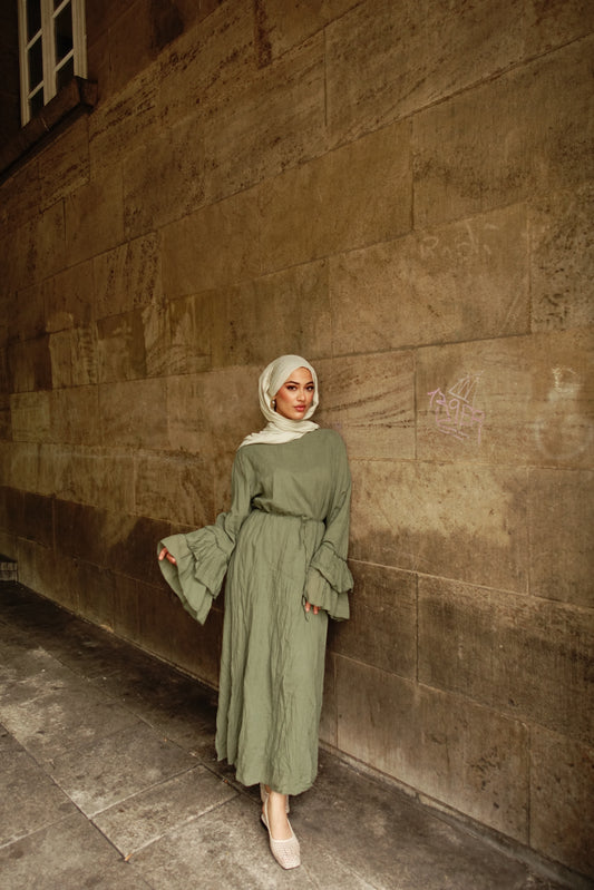 Sahara Maxikleid in olive