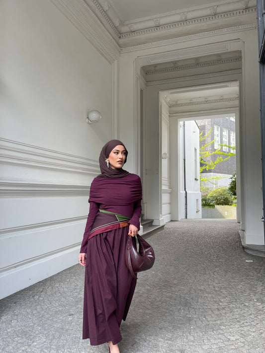 Princess Kleid in Bordeaux